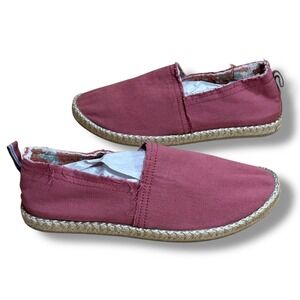 Vionic Beach Laguna Espadrille Slip On Canvas Loafers Shoes Rose Pink Size 8